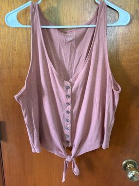 American Eagle Button Down Tied Tank